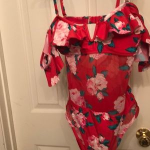 Betsey Johnson off the shoulder swimsuit